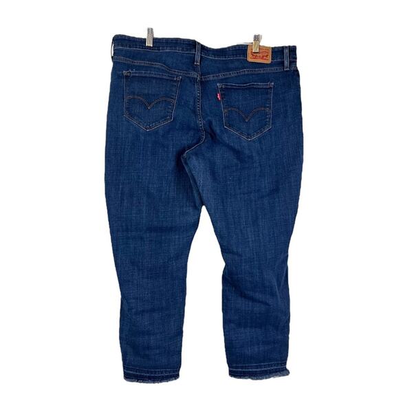 Levi’s Women's Jeans 711 Skinny Ankle Raw Released Hem Mid Rise Plus Size 20W - Picture 2 of 9